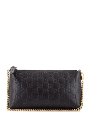 Gucci Pre-Owned Chain Wristlet Wallet Guccissima Leather clutch bag - Black