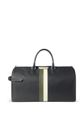 Serapian striped leather holdall - Grey
