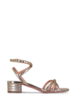 Aquazzura Heatwave metallic strap sandals - Gold
