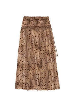 Bimba y Lola polka-dot maxi skirt - Neutrals