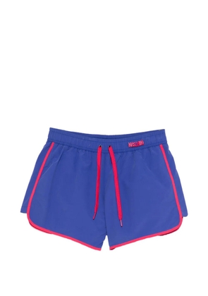 Moschino trimmed swim shorts - Blue