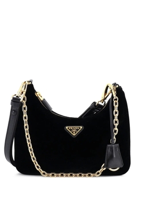 Prada Pre-Owned Re-Edition Velvet Mini shoulder bag - Black