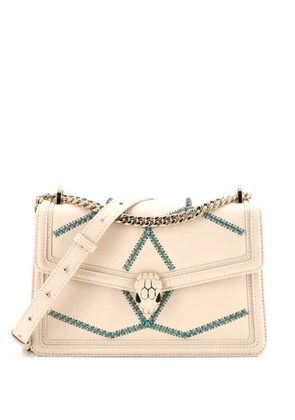 Bvlgari Pre-Owned Serpenti Forever Whipstitched Leather Small shoulder bag - Neutrals