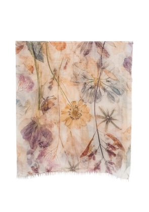 Faliero Sarti floral-print scarf - Neutrals
