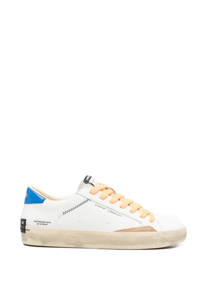Crime London Distressed City Blue laced sneakers - White