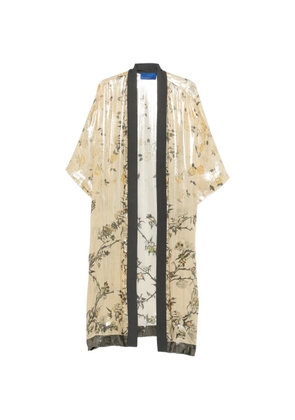Mes Demoiselles floral print cape - Gold