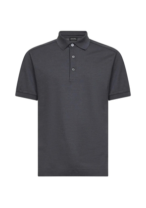 Zegna button-placket polo shirt - Grey