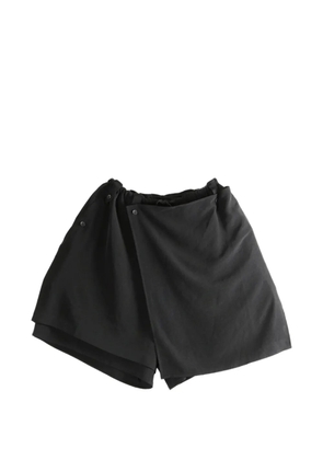 Yohji Yamamoto button draped shorts - Black