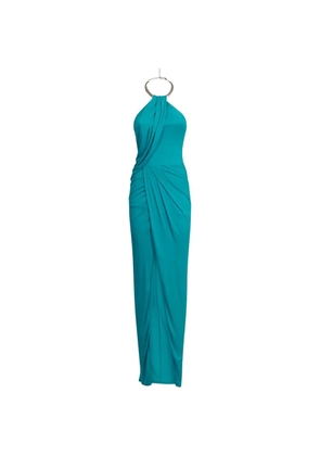 Amen ring halterneck dress - Blue