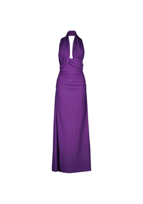 Christopher Esber V-neck ruched beach dress - Purple