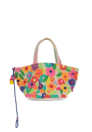 Pero floral-embroidery shoulder bag - Neutrals