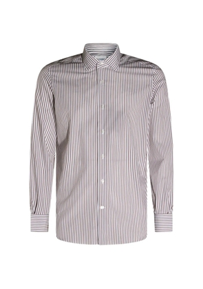 Mazzarelli striped button shirt - White