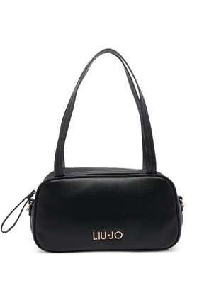 LIU JO logo-plaque zipped shoulder bag - Black
