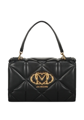 Love Moschino quilted logo tote bag - Black