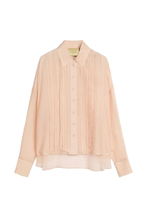 MOMONÌ raw cut bib shirt - Pink