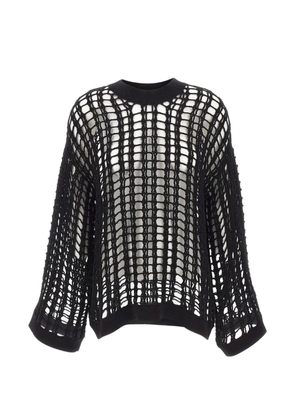 A. ROEGE HOVE open-knit crew-neck jumper - Black