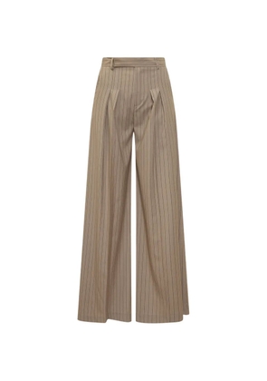 LE SULLY STUDIO pinstripe pleated trousers - Neutrals