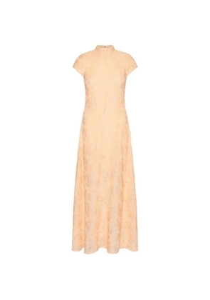 ROTATE BIRGER CHRISTENSEN floral-pattern high-neck dress - Orange