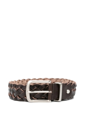 Daniele Alessandrini braided leather belt - Brown