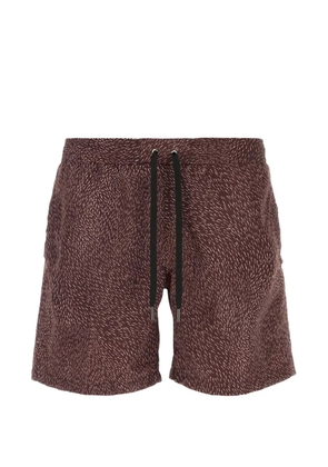 Brioni printed swimming shorts - Brown