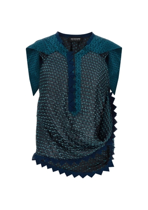 Kiko Kostadinov Weathervane patchwork top - Blue