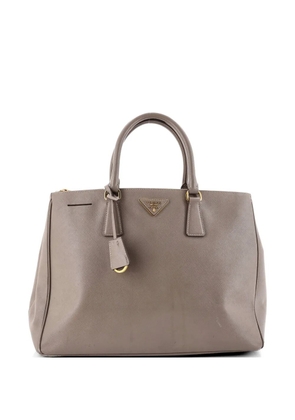 Prada Pre-Owned Double Zip Lux Saffiano Leather Large tote bag - Neutrals
