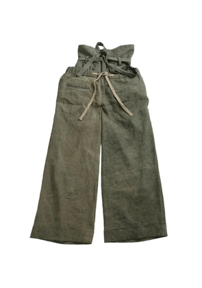 Ziggy Chen patch-pocket palazzo pants - Green