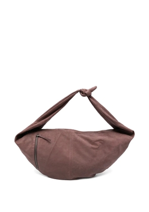 AUTENTICA 504 knot zip leather bag - Brown