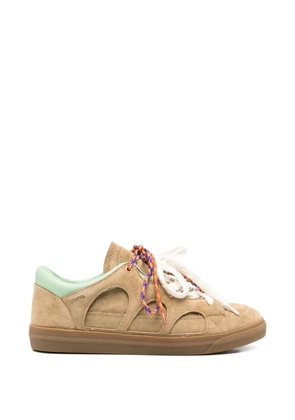 SANTHA Love Park cut-out quilted sneakers - Neutrals