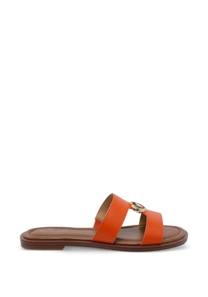 Michael Michael Kors logo-medallion leather sandals - Orange