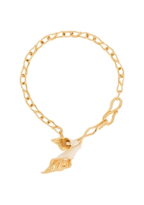 Chloé enamel lily necklace - Gold