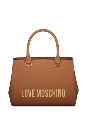 Love Moschino logo detail tote bag - Neutrals