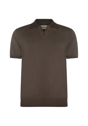 Altea short-sleeved cotton polo shirt - Brown