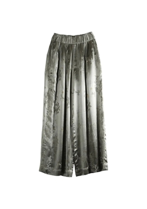 MUTEDANCE floral-jacquard trousers - Grey