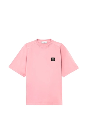 Stone Island logo-patch T-shirt - Pink