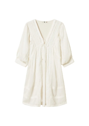 TWINSET laced v-neck dress - White