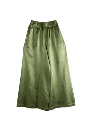 MUTEDANCE silk trousers - Green