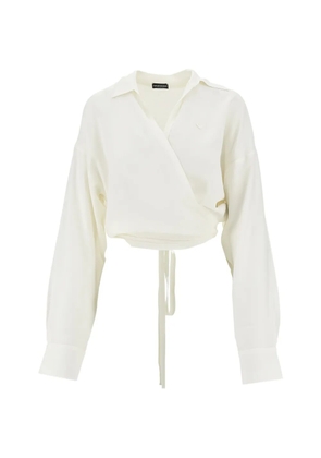 Emporio Armani wrap tie-detail top - Neutrals