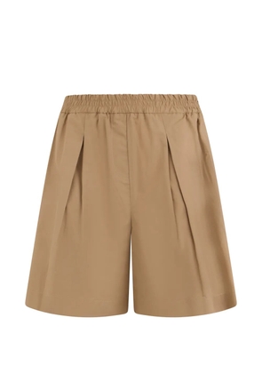 Fabiana Filippi elasticated-waist pleated shorts - Neutrals