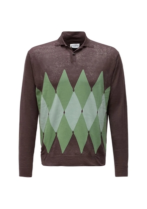 Ballantyne argyle-pattern polo shirt - Brown