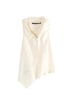 YEHUAFAN ruffle tie top - Neutrals