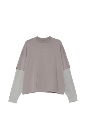 Bonsai embroidered-logo T-shirt - Brown