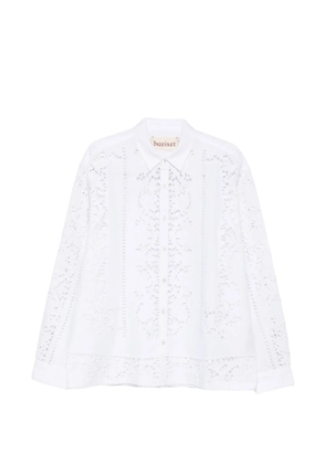 Baziszt Minister floral-lace shirt - White