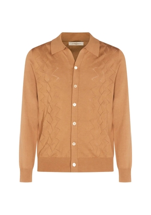 Piacenza Cashmere patterned button shirt - Brown
