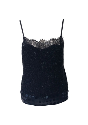 Diane Von Furstenberg Vintage lace shimmer top - Black