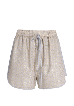 GREEK ARCHAIC KORI geometric-pattern shorts - Grey