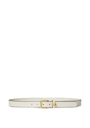 Lauren Ralph Lauren logo-keeper leather belt - White