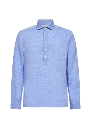 D4.0 button light blue polo shirt