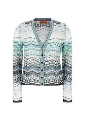 Missoni chevron knit cardigan - Blue