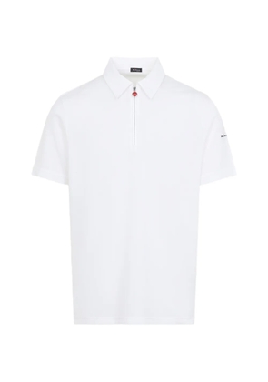 Kiton zip polo shirt - White